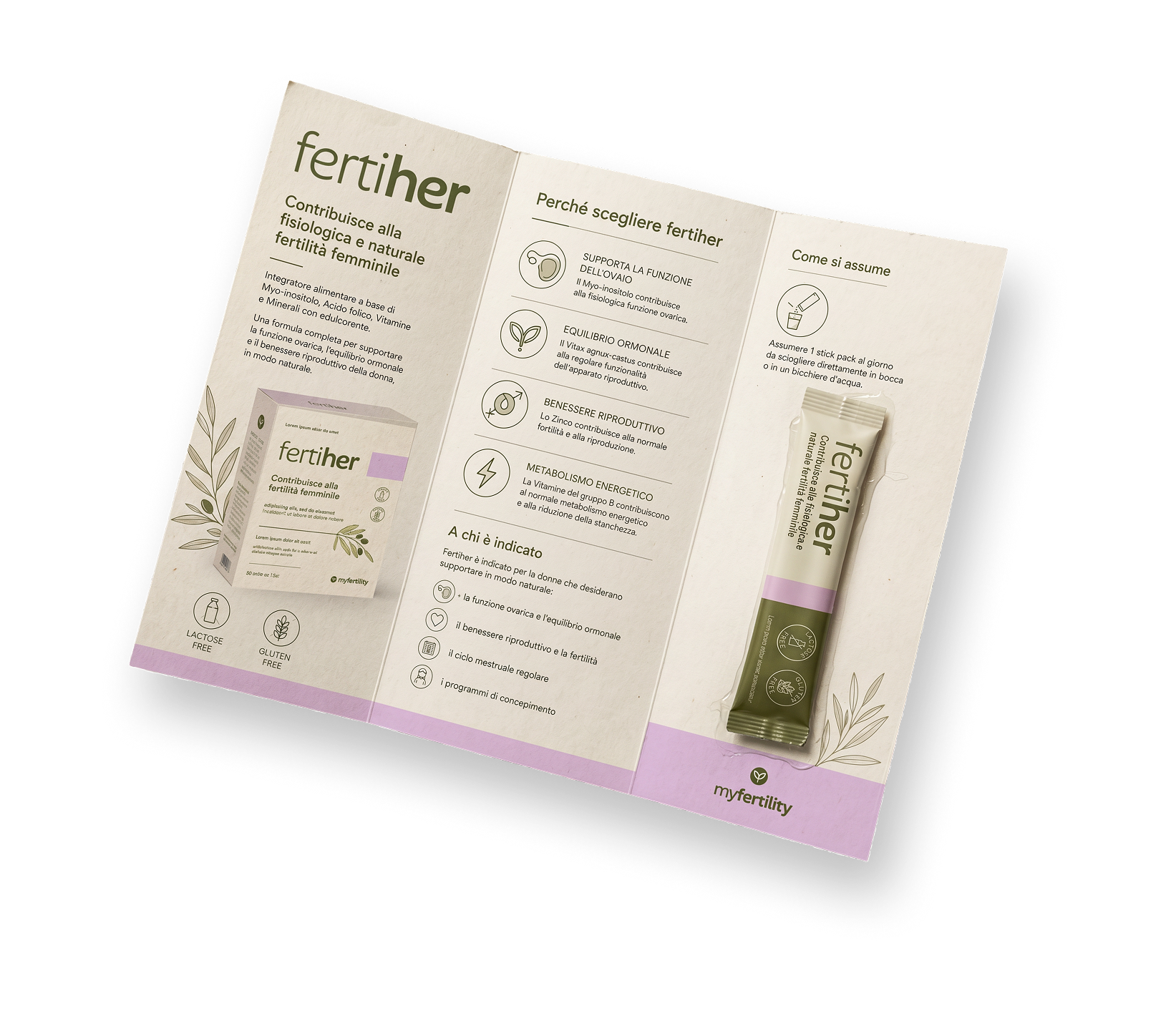 FertiHer flyer con sachet